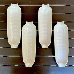 Vintage Corn Serving Dishes White Ceramic White Set of 4